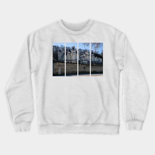 The Castel of Usse is a 15th-century castle in the Centre-Val de Loire. Sunny winter day Crewneck Sweatshirt by fabbroni-art